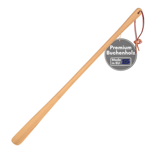 TOPANBIETER 999 Schuhlöffel aus Buchenholz, Schuhanzieher, ergonomischer Holz-Schuhanzieher, nachhaltig & stabil