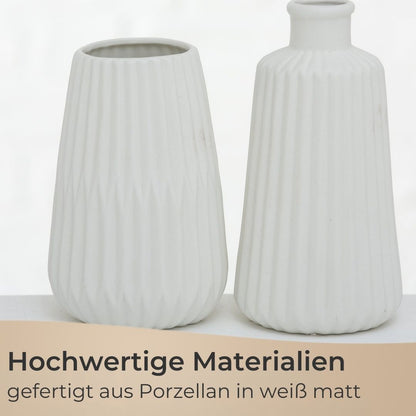 TA999 Vasen-Set Keramik verschiedene Ausführungen Porzellanvase Wohndeko Blumen