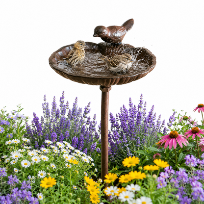 Vogeltränke Vogelbad Wassertränke für Wildvögel robust Futterstelle frostsicher