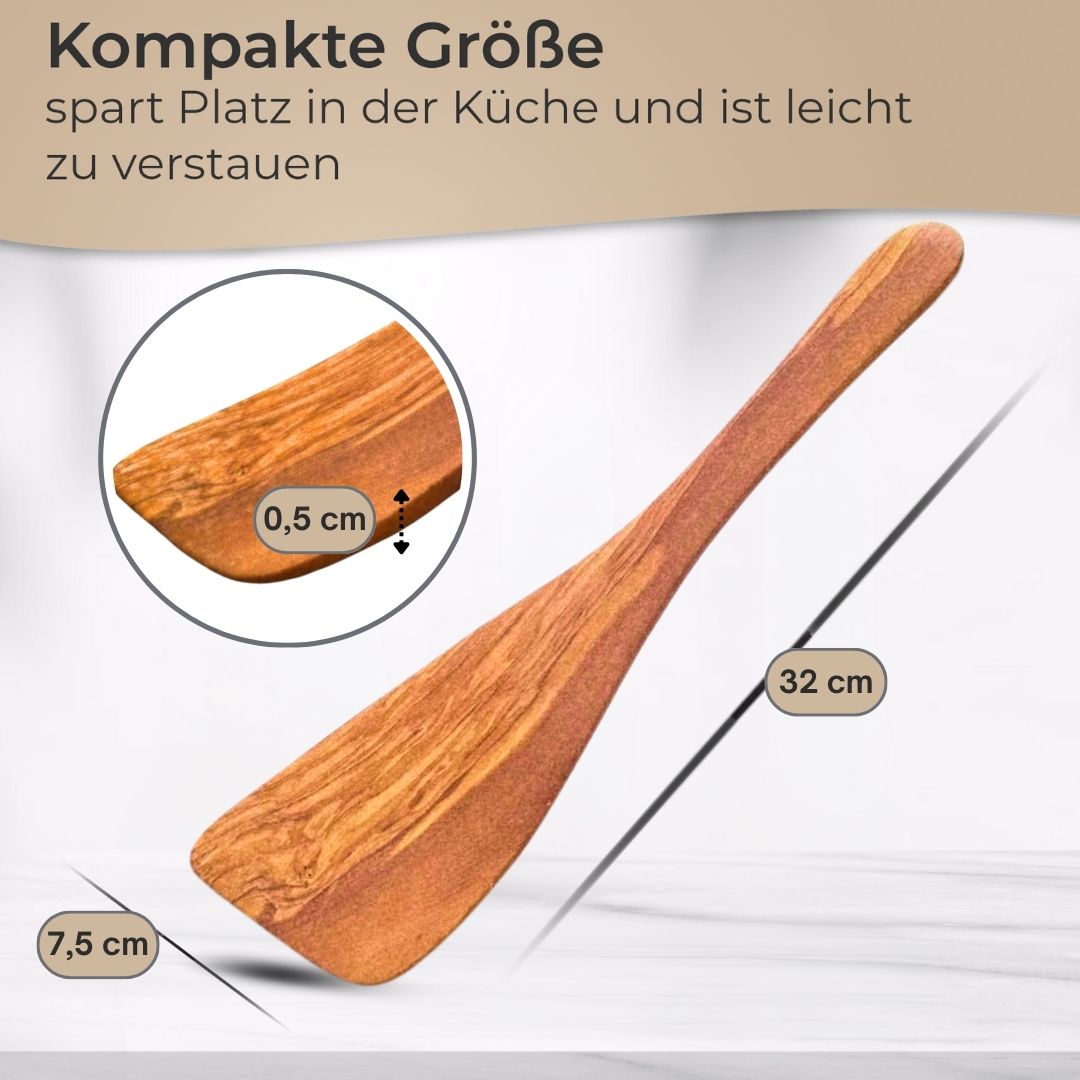 Küchenhelfer Olivenholz- Kochbesteck Kochlöffel Pfannenwender Salatbesteck