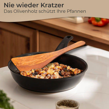 Küchenhelfer Olivenholz- Kochbesteck Kochlöffel Pfannenwender Salatbesteck