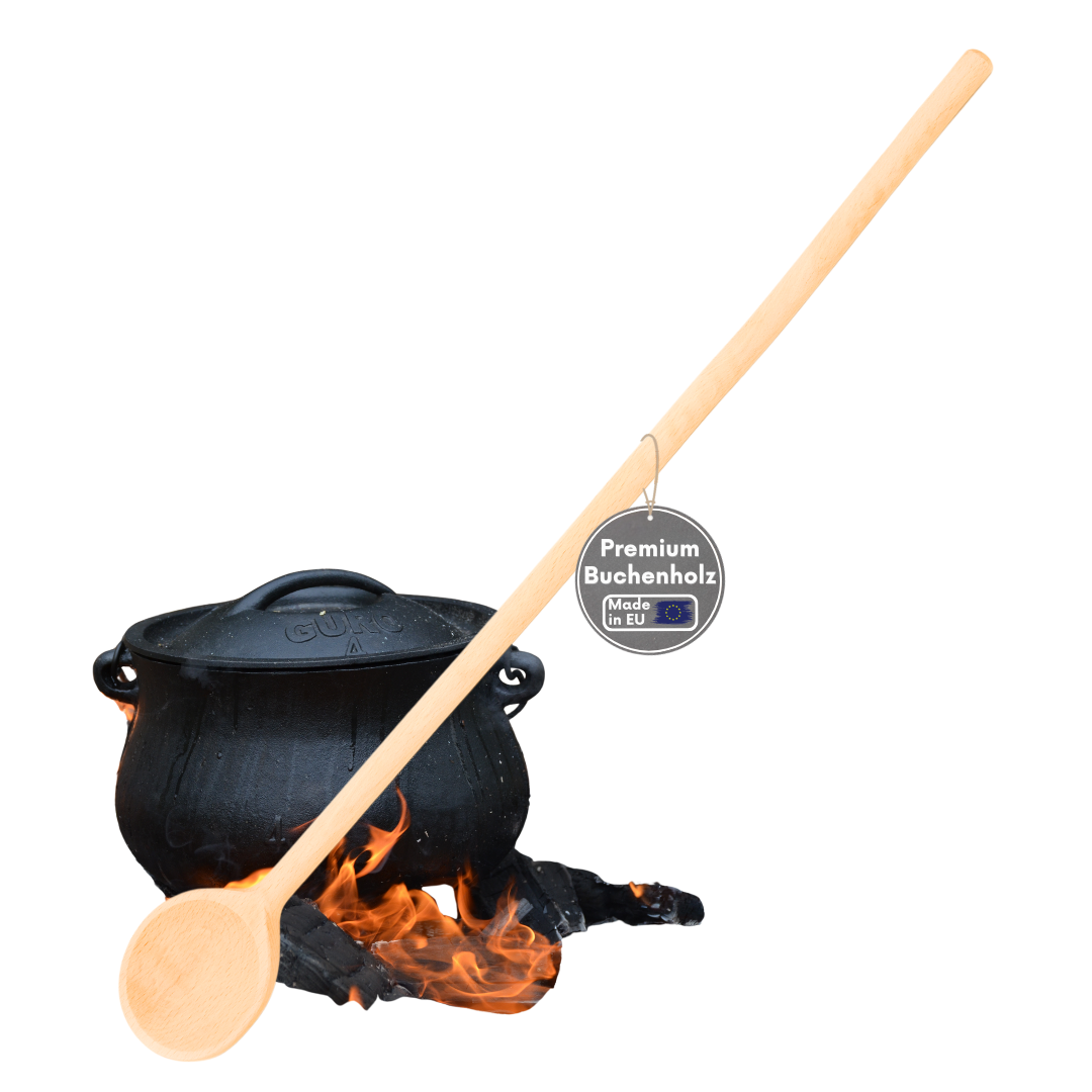 Kochlöffel Buchenholz 60/80/100 cm extra langer stabiler Kochlöffel Made in EU