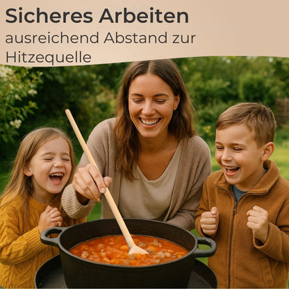 Kochlöffel Buchenholz 60/80/100 cm extra langer stabiler Kochlöffel Made in EU