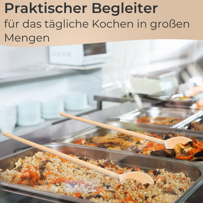 Kochlöffel Buchenholz 60/80/100 cm extra langer stabiler Kochlöffel Made in EU