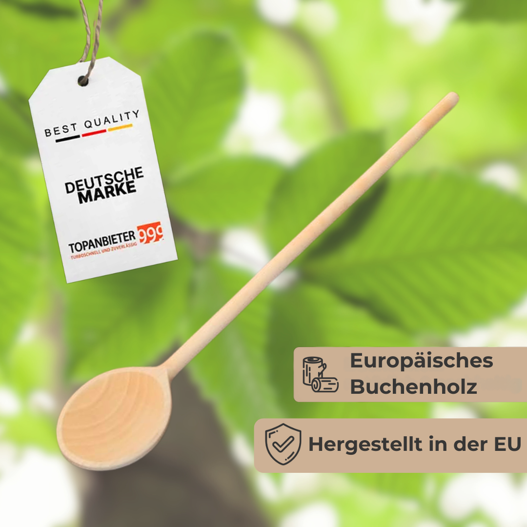 Kochlöffel Buchenholz 60/80/100 cm extra langer stabiler Kochlöffel Made in EU