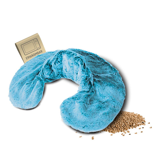 Habibi Plush Premium Nackenhörnchen eisblau Nacken- und Schulterwärmer