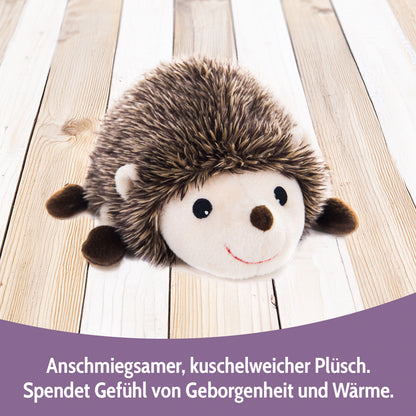 Habibi Plush Premium Wärmetier Igel Kuscheltier herausnehmbares Körnerkissen