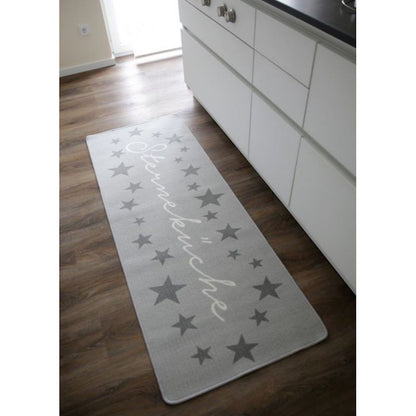 Teppichläufer Küche & Flur 180x67 cm hellgrau rutschhemmend pflegeleicht