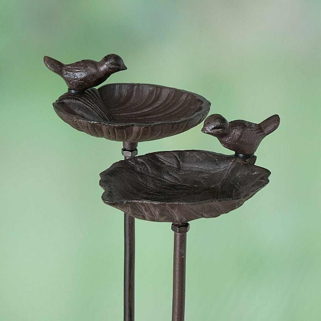 Boltze Gartenstab Vogeltränke braun 2-fach sortiert