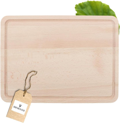 Hofmeister cutting board 30 x 22 cm with juice groove, beech wood