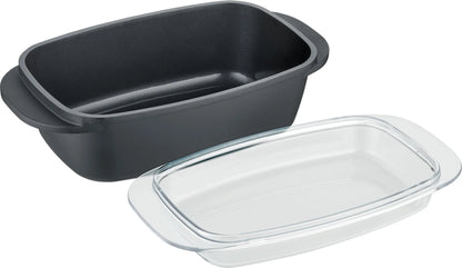 Berndes Bräter Aluguss mit Glasdeckel 32 x 21 cm