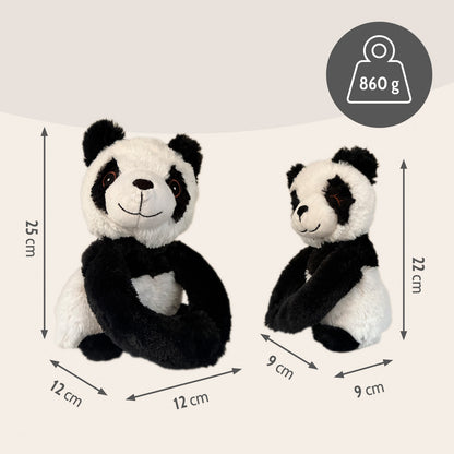 Habibi Plush Premium Wärmetier Hugys Panda Mama+Kind herausnehmbares Kissen