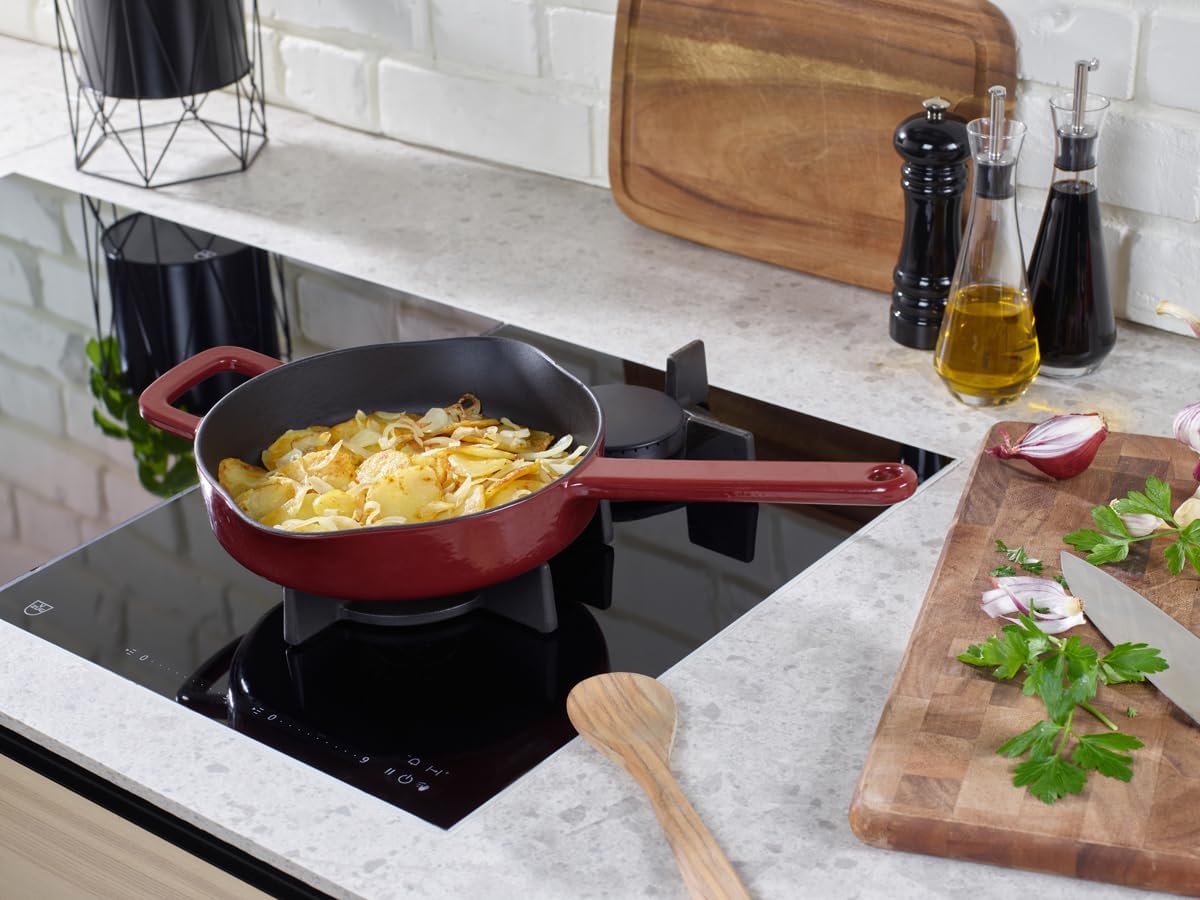 Fissler Moments Collection/Emaillierte Gusseisen-Pfanne Ø 26 cm burgundrot