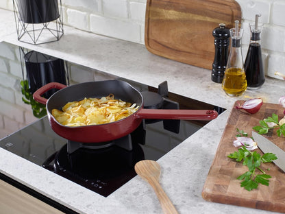 Fissler Moments Collection/Emaillierte Gusseisen-Pfanne Ø 26 cm burgundrot