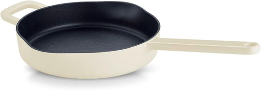 Fissler Pfanne 26cm Elfenbeinweiß emalliert antihaftend hoher Rand für Induktion