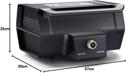 Severin Elektrogrill SEVO GT PG 8106 3000 W bis 500°C BBQ OLED Kernthermometer