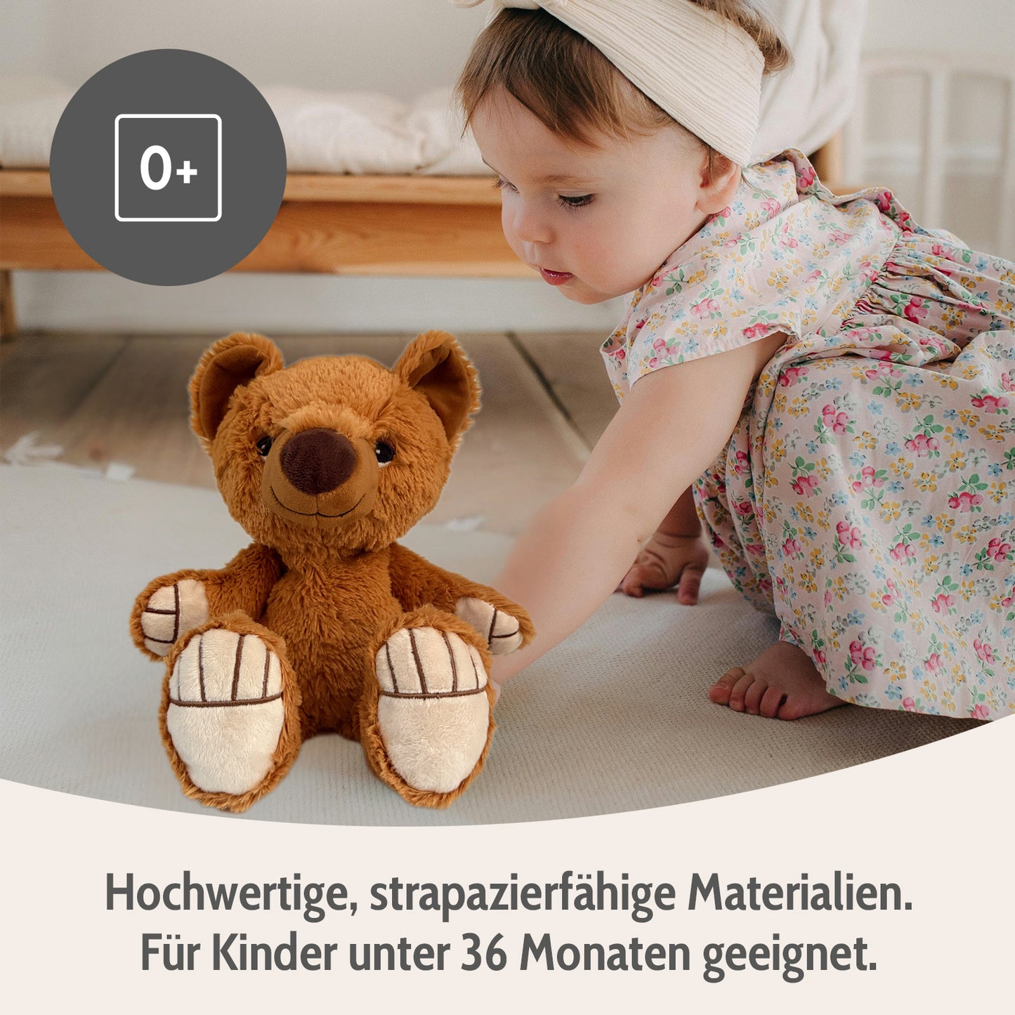 Habibi Plush Classic Wärmetier Bär braun Kuscheltier Wärmekissen Kuscheltier
