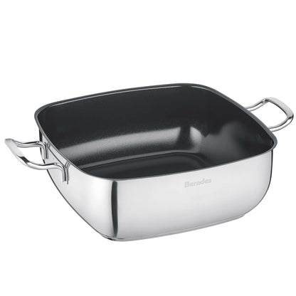 Berndes Servierpfanne Quadro 28 x 28 cm mit Glasdeckel