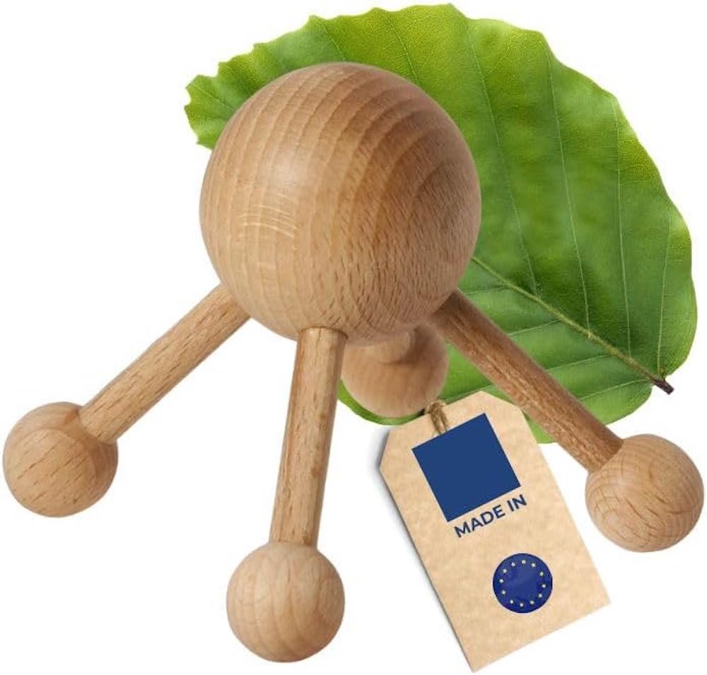 Hofmeister Massagespinne 4 Beinen 8,8cm Buchenholz Massage Wellness Entspannung
