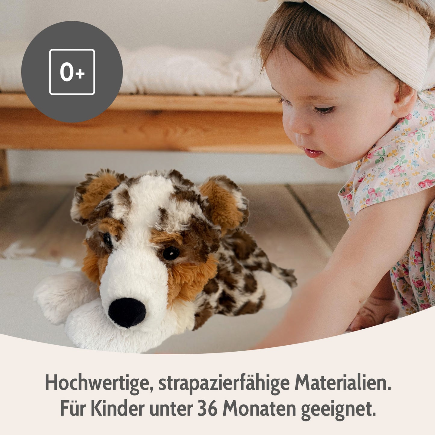 Habibi Plush Classic Wärmetier Australian Shepherd Kuscheltier Wärmekissen