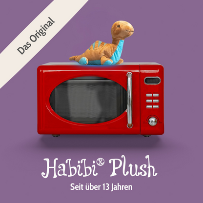Habibi Plush Premium Wärmetier Dinosaurier herausnehmbares Körnerkissen