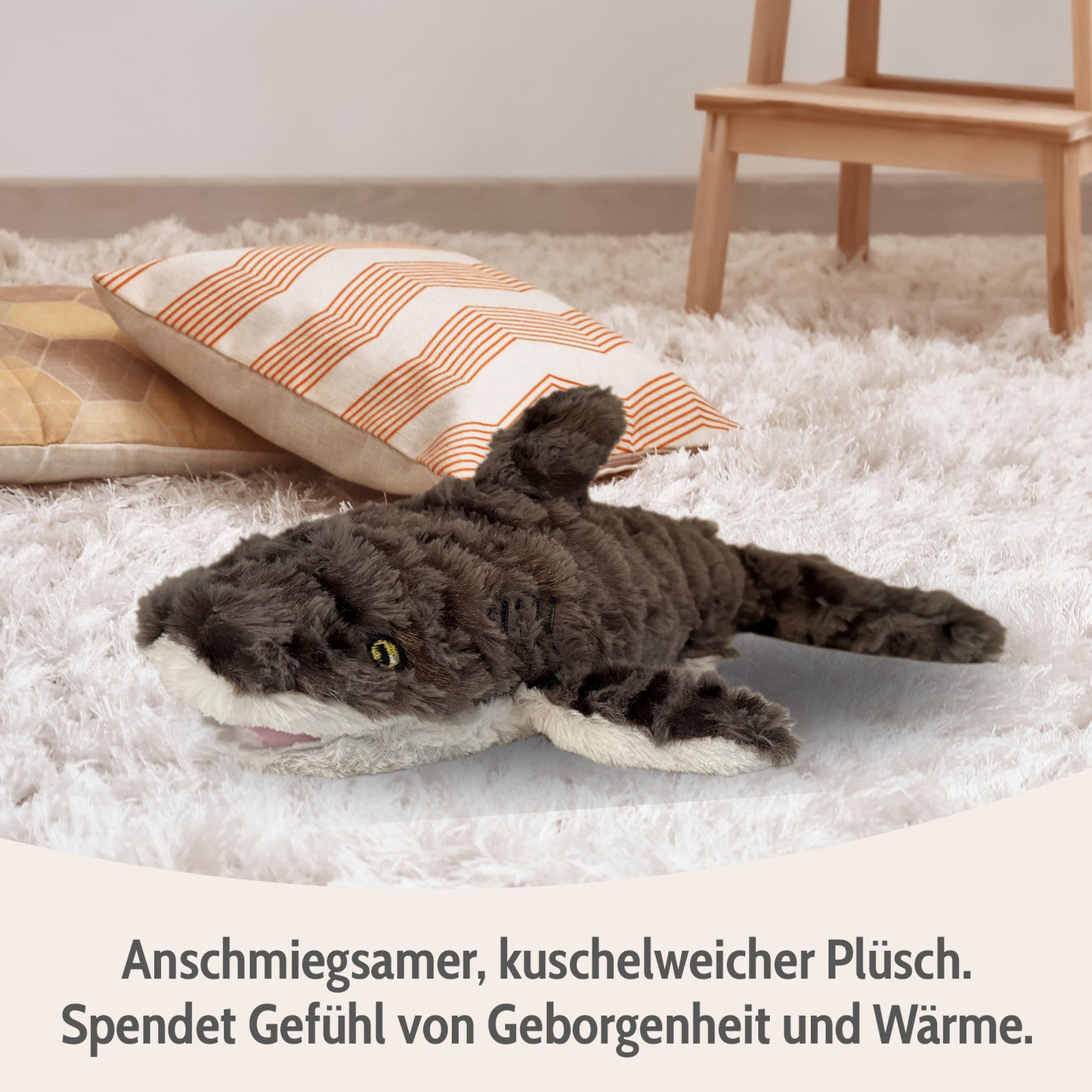 Habibi Plush Classic Wärmetier Hai Kuscheltier Wärmekissen Wärmflasche