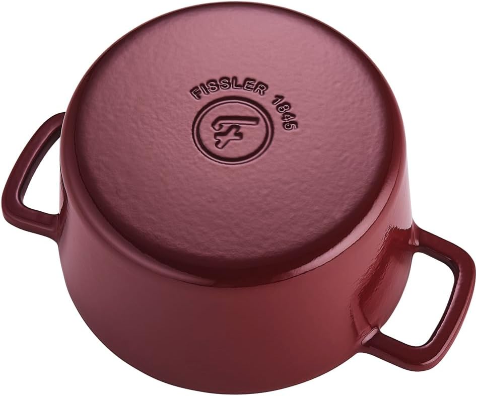 Fissler Moments Collection/Emaillierte Gusseisen-Bräter Ø 24 cm burgundrot