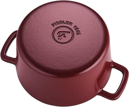 Fissler Moments Collection/Emaillierte Gusseisen-Bräter Ø 24 cm burgundrot