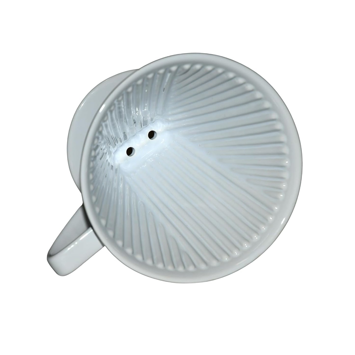 Cilio Kaffeefilter Größe 6 aus Porzellan – Handfilter für Kaffee - spülmaschinengeeignet - klassisch weiß - langlebig & hitzebeständig