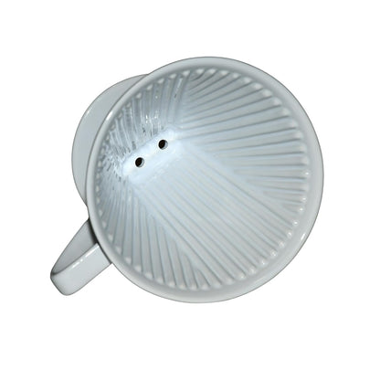 Cilio Kaffeefilter Größe 6 aus Porzellan – Handfilter für Kaffee - spülmaschinengeeignet - klassisch weiß - langlebig & hitzebeständig