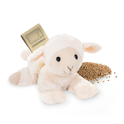 Habibi Plush Classic Wärmetier Lämmchen Kuscheltier Wärmekissen Wärmflasche