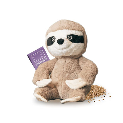 Habibi Plush Premium Wärmetier Faultier herausnehmbares Körnerkissen