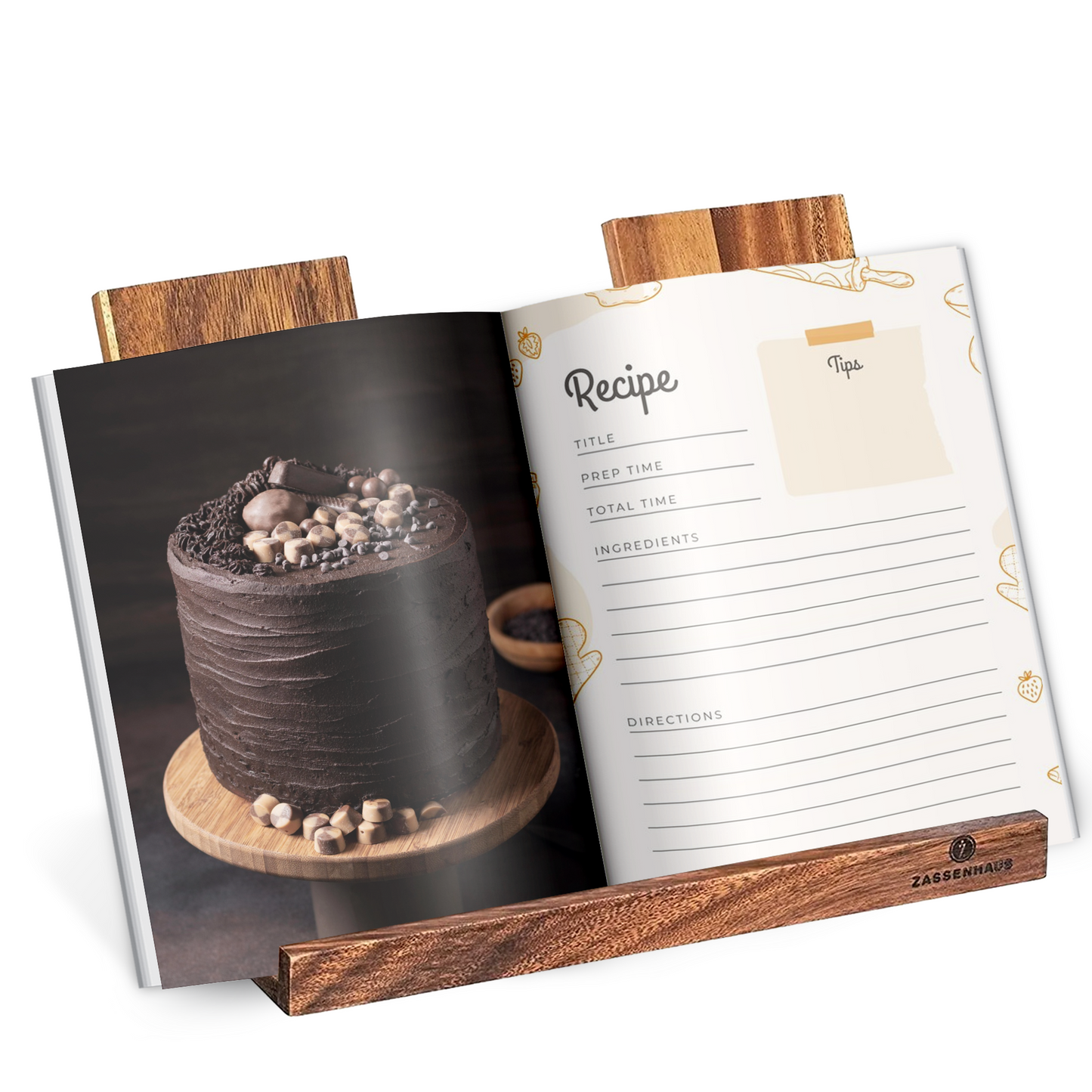 Zassenhaus cookbook holder acacia