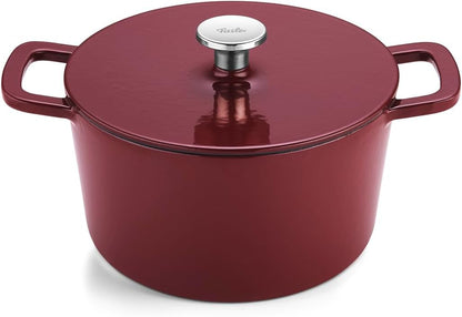 Fissler Moments Collection/Emaillierte Gusseisen-Bräter Ø 24 cm burgundrot