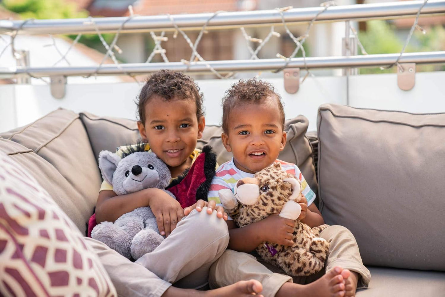 Habibi Plush Premium Wärmetier Baby Leopard herausnehmbares Körnerkissen Wärmekissen