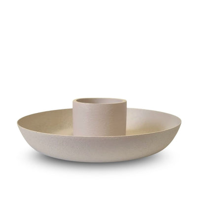 IB Laursen Kerzenhalter Skandi Design aus Metall, staubig beige 13 cm Stabkerze