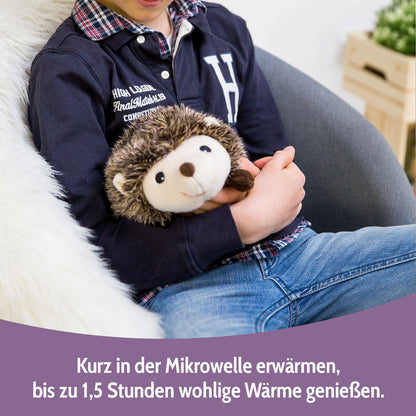 Habibi Plush Premium Wärmetier Igel Kuscheltier herausnehmbares Körnerkissen