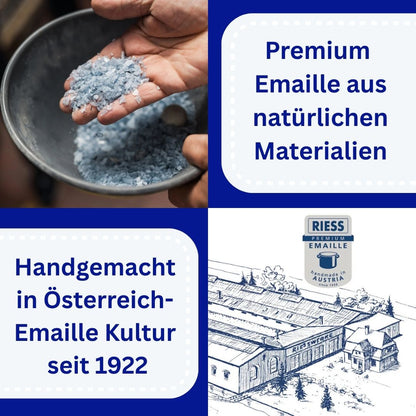 Riess Enamel 2-Piece Set Mini Baking and Serving Dishes for Air Fryer