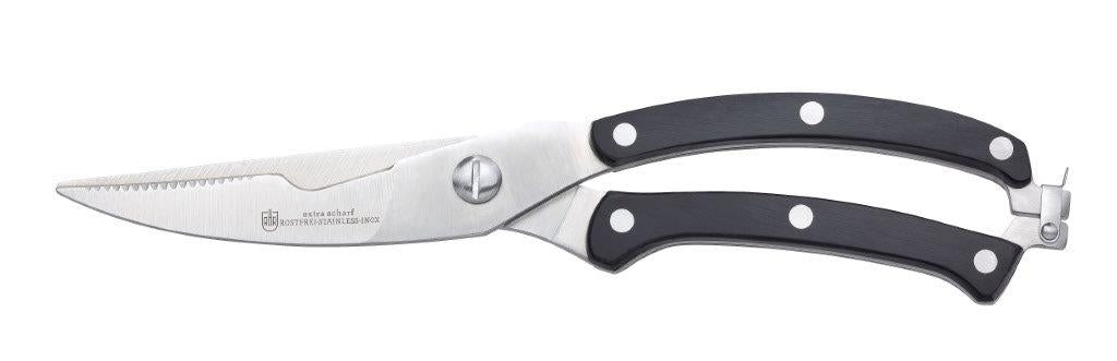 Küchenschere extra scharf ergonomisch, langlebig für Geflügel, Pizza & mehr