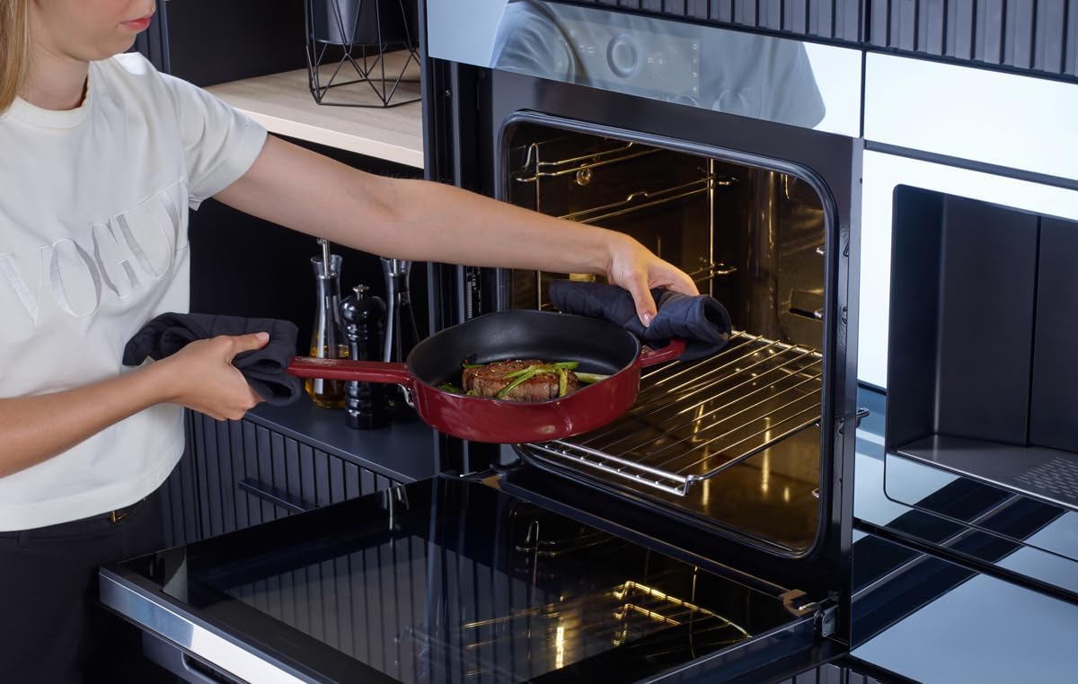 Fissler Moments Collection/Emaillierte Gusseisen-Pfanne Ø 26 cm burgundrot