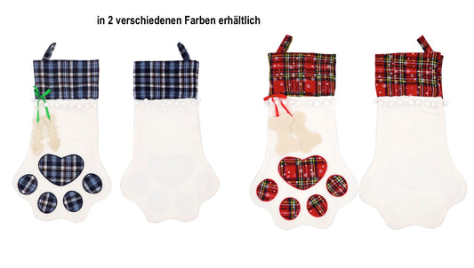Weihnachtsstrumpf Tierpfote 46x25 Weihnachten Kamin Nikolausstrumpf Deko Advent