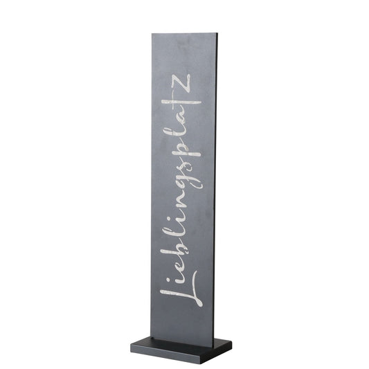 Boltze decorative stand "Favorite Place" Matt Black 77 cm iron metal sign metal decoration front door garden decoration outdoor