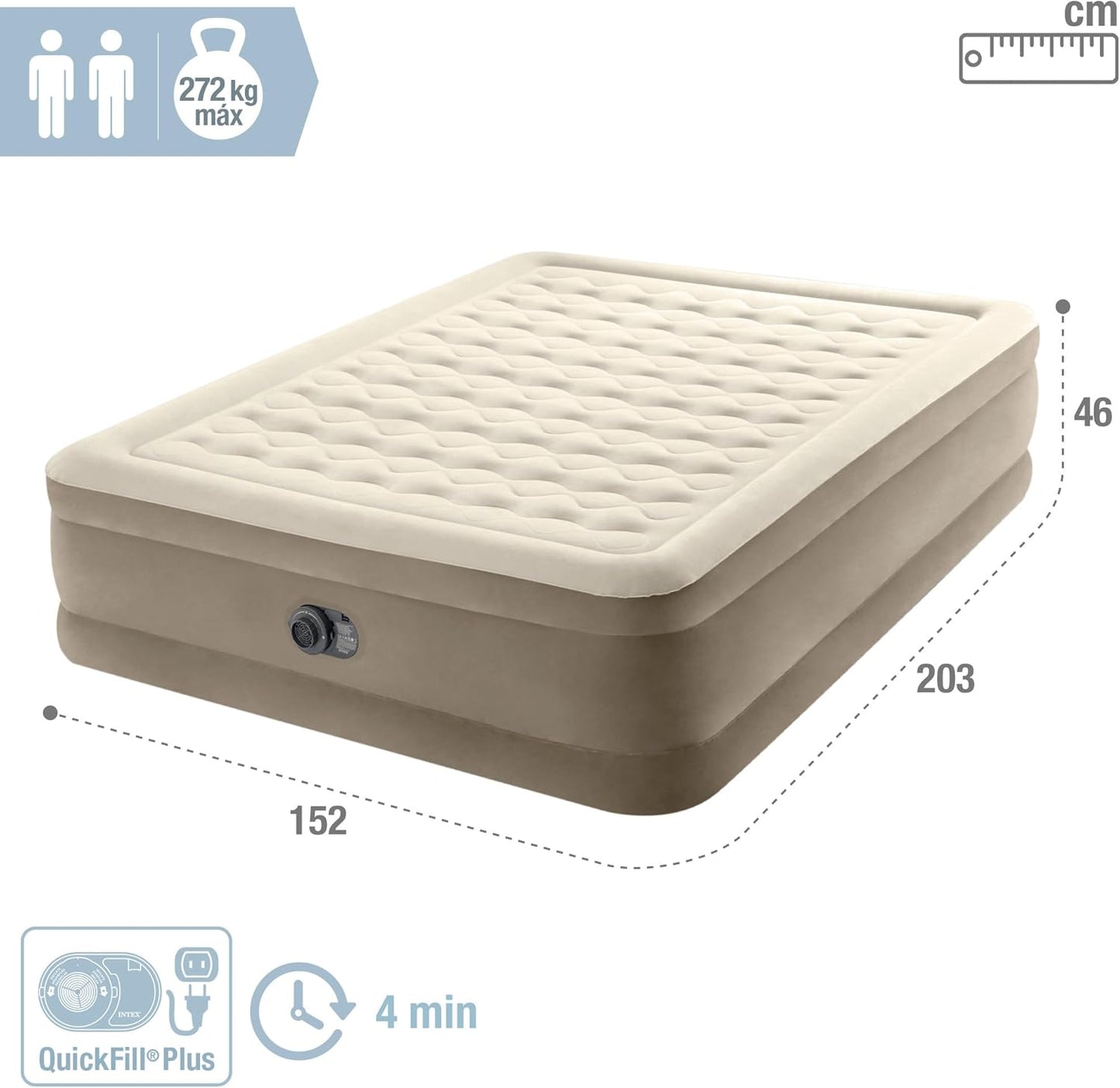Intex 64428NP Ultra Plush Queen Luftbett 230V Beige 203x152x46 cm Komfort, B-Ware