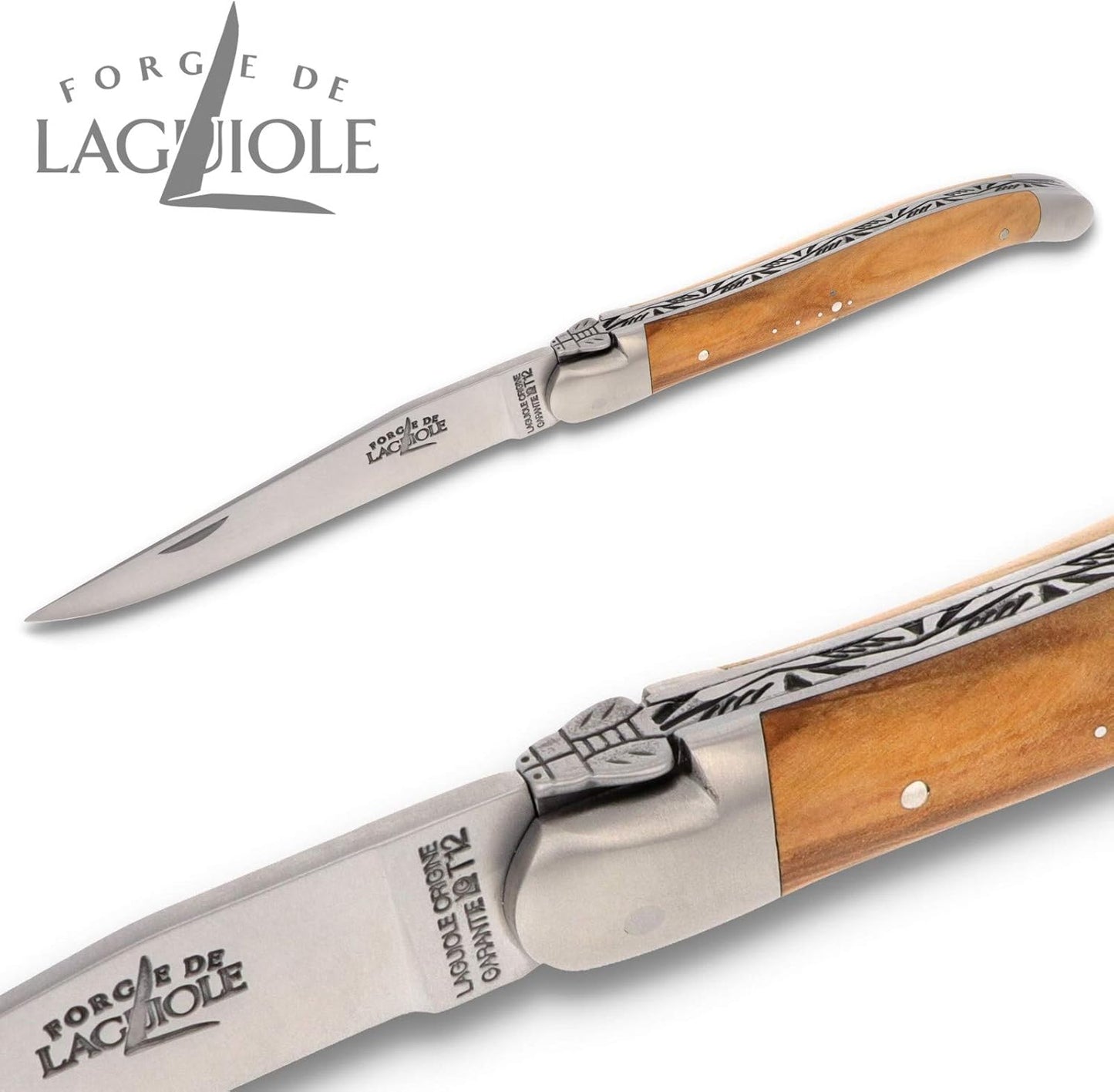 Forge de Laguiole Duo Gift Set Pocket Knife &amp; Sommelier Knife 11 cm Olive Wood Matte
