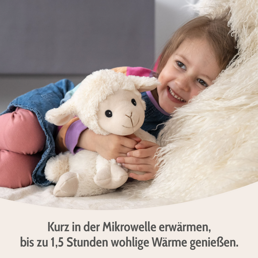 Habibi Plush Classic Wärmetier Lämmchen Kuscheltier Wärmekissen Wärmflasche