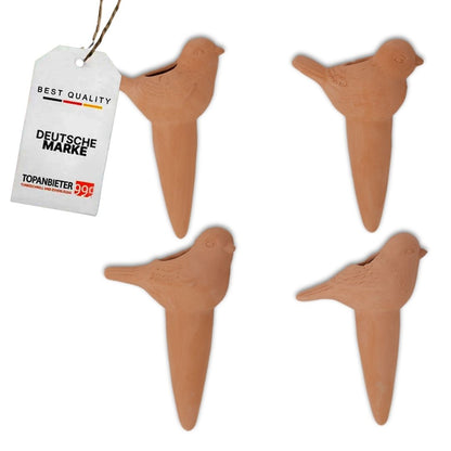 Terracotta Bewässerungshilfe Set 4x110 ml - Automatische Pflanzenbewässerung